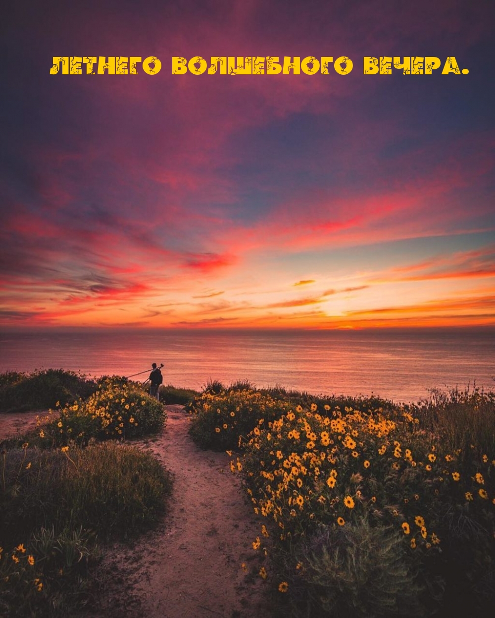 Летнего волшебного вечера.
