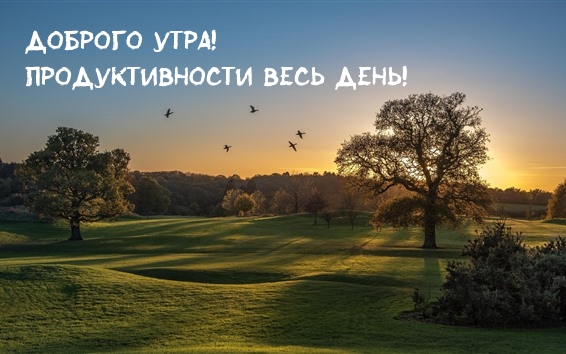 Доброго утра! Продуктивности весь день!