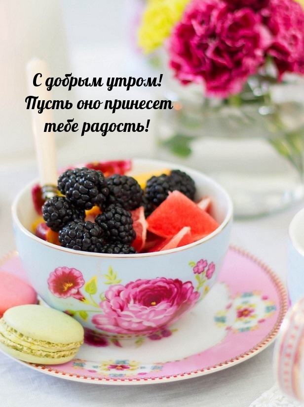 С добрым утром! Пусть оно принесет тебе радость!