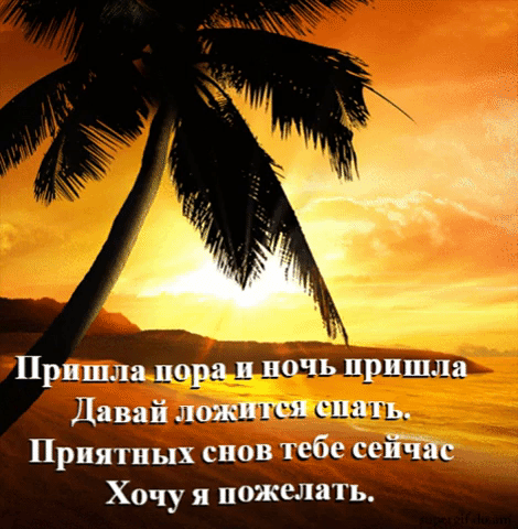Пришла пора и ночь пришла! Давай ложится спать