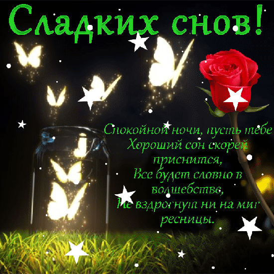 Спокойной ночи, пусть тебе хороший сон приснится