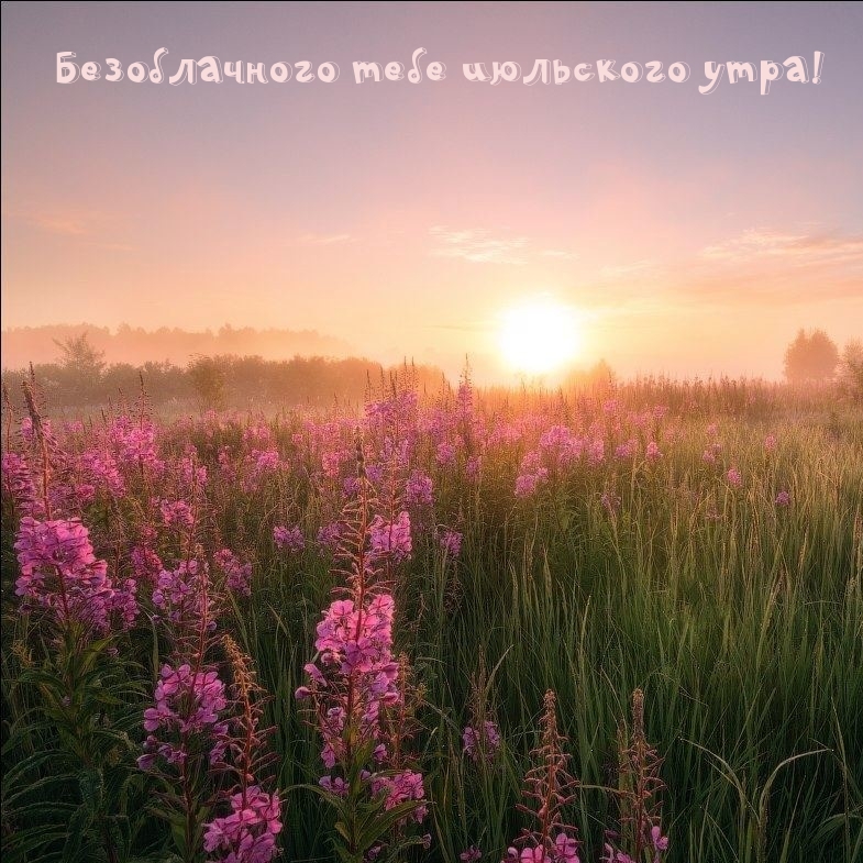 Безоблачного тебе июльского утра!