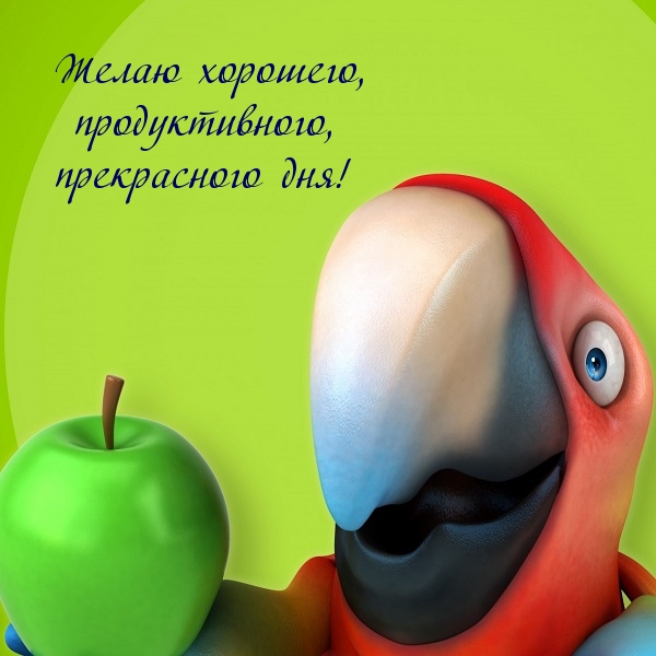 Желаю хорошего, продуктивного, прекрасного дня!