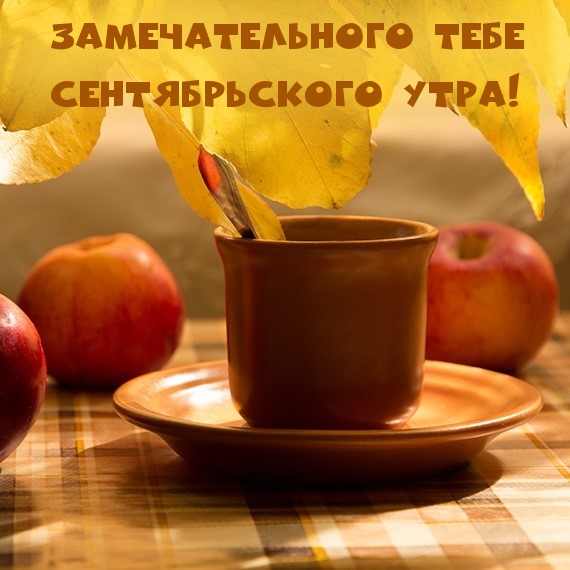 Замечательного тебе сентябрьского утра!