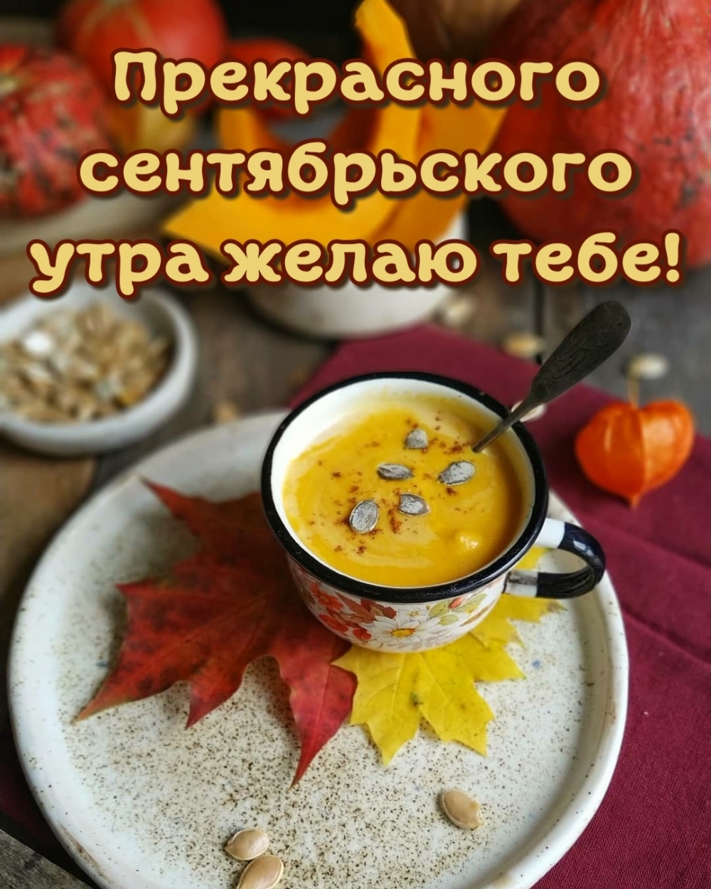 Прекрасного сентябрьского утра желаю тебе!