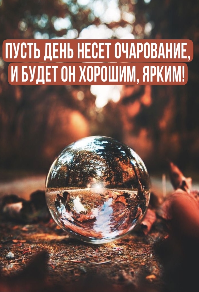 Пусть день несет очарование, и будет он хорошим, ярким!