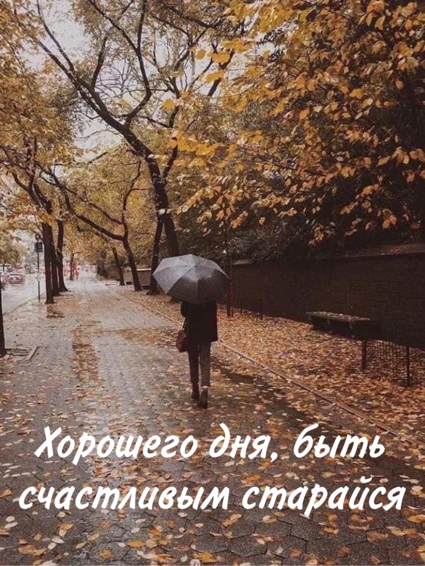 Хорошего дня, быть счастливым старайся