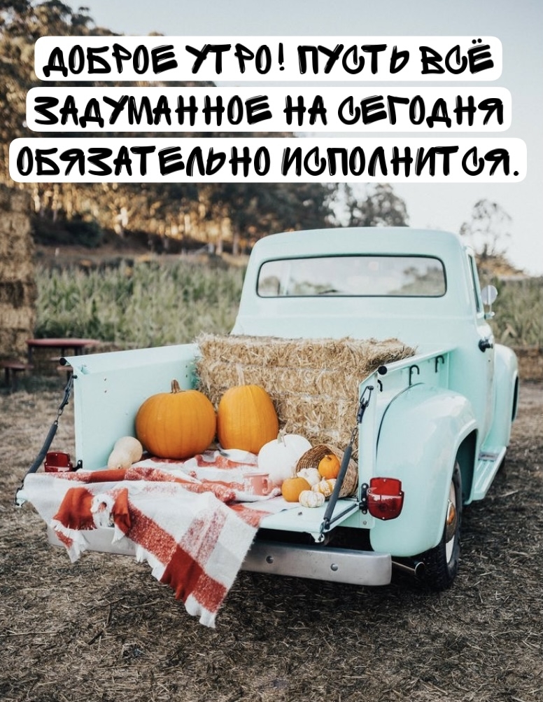 Доброе утро! Пусть всё задуманное на сегодня исполнится.