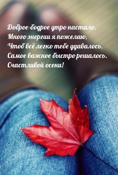 Доброе-бодрое утро настало