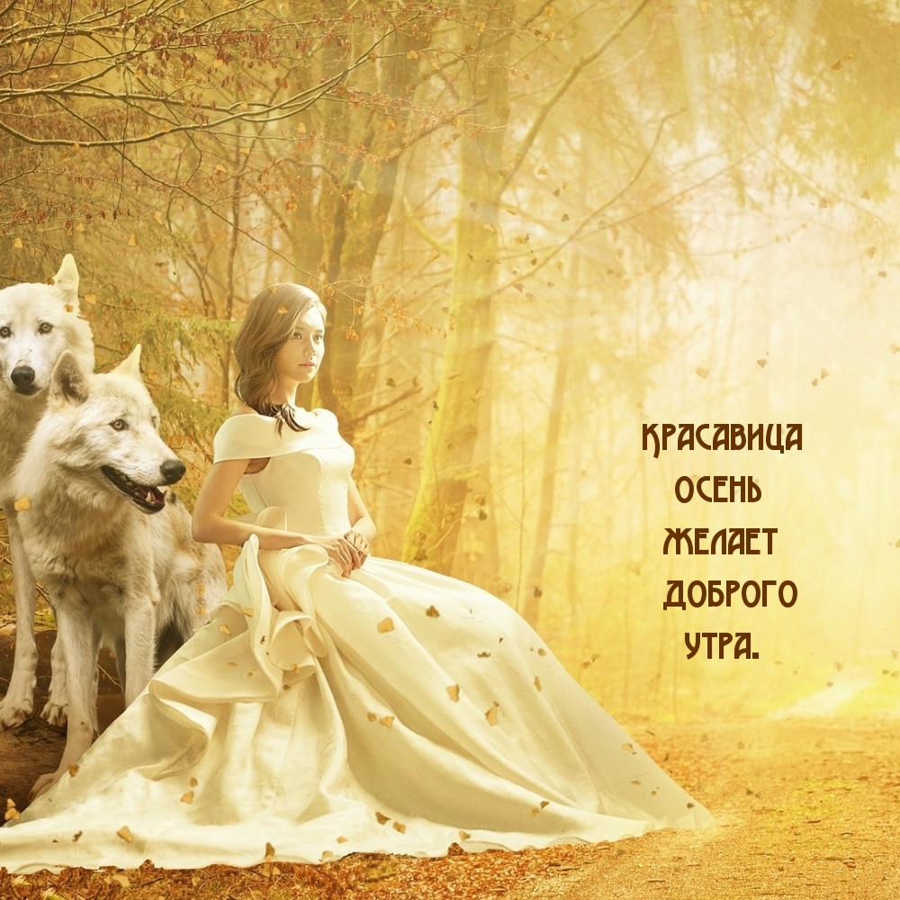Красавица Осень желает доброго утра.
