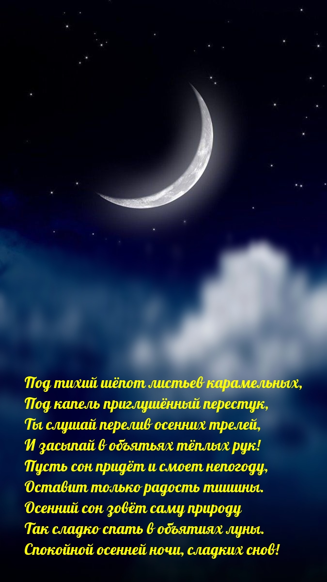Спокойной осенней ночи, сладких снов!