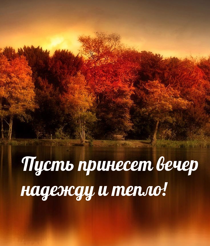 Пусть принесет вечер надежду и тепло!