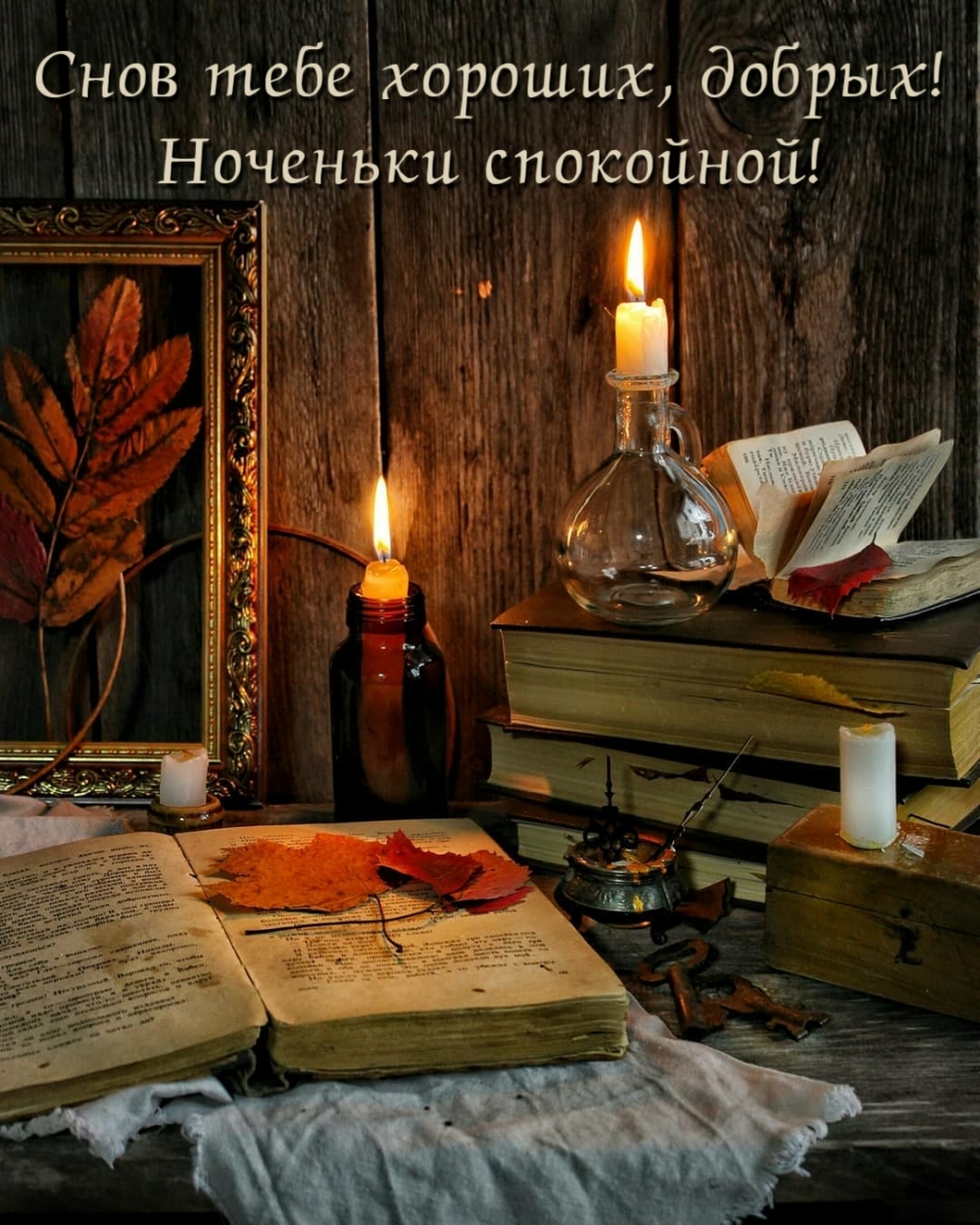 Снов тебе хороших, добрых! Ноченьки спокойной!