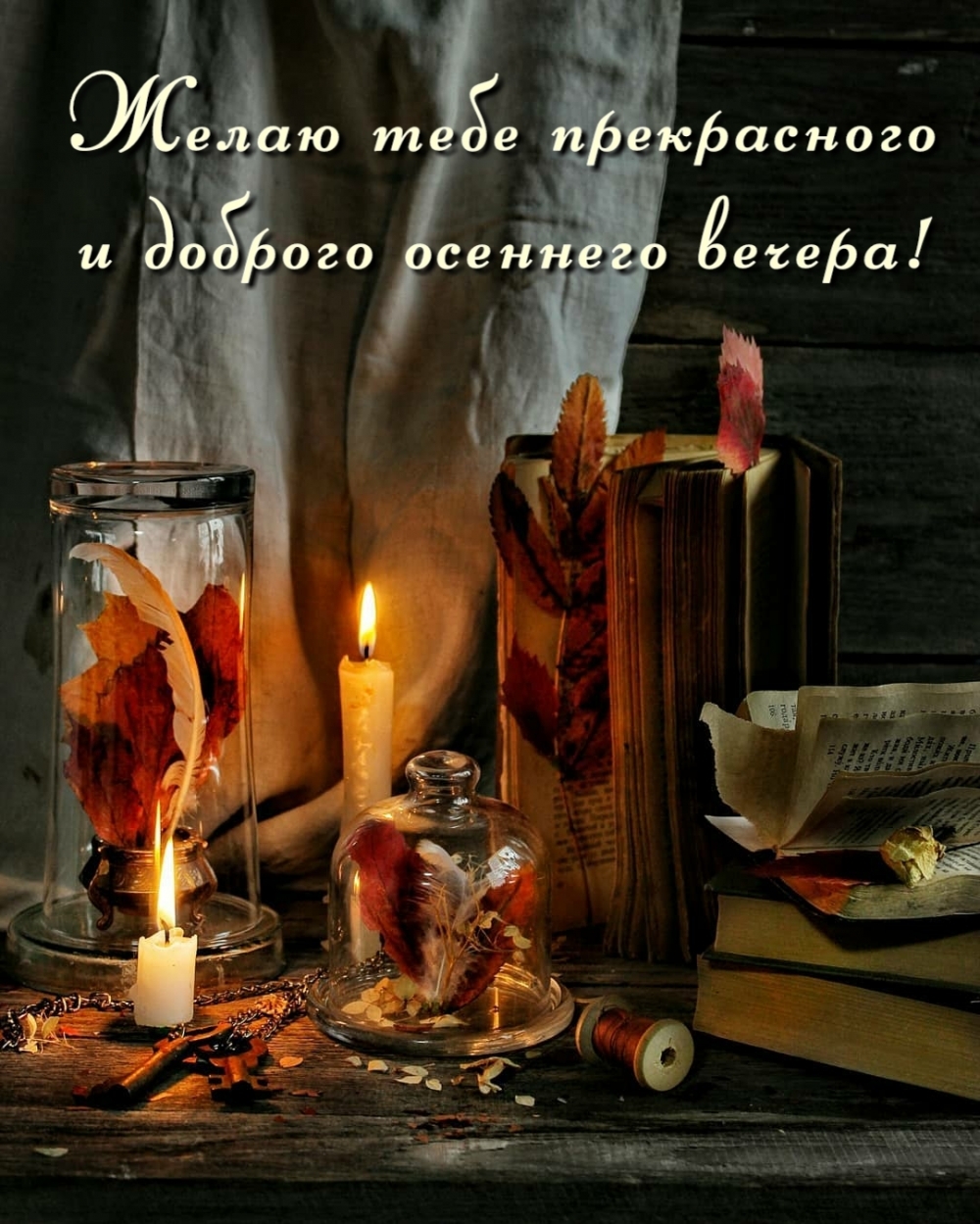 Желаю тебе прекрасного и доброго осеннего вечера!