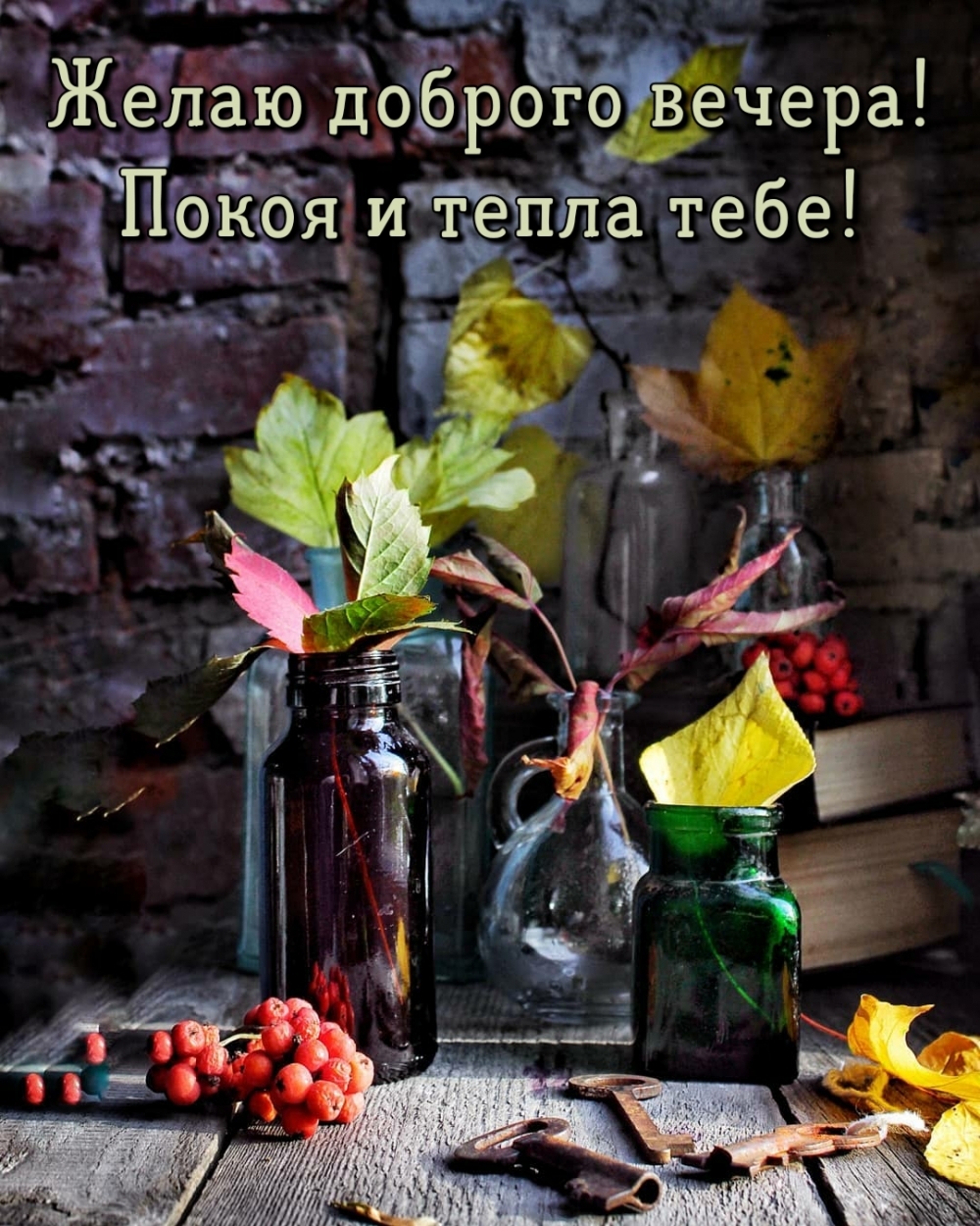 Желаю доброго вечера! Покоя и тепла тебе!