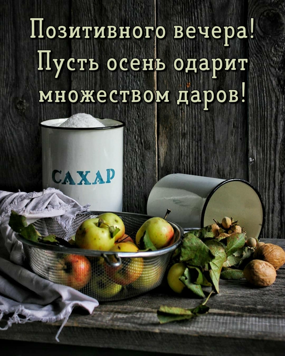 Позитивного вечера! Пусть осень одарит множеством даров!