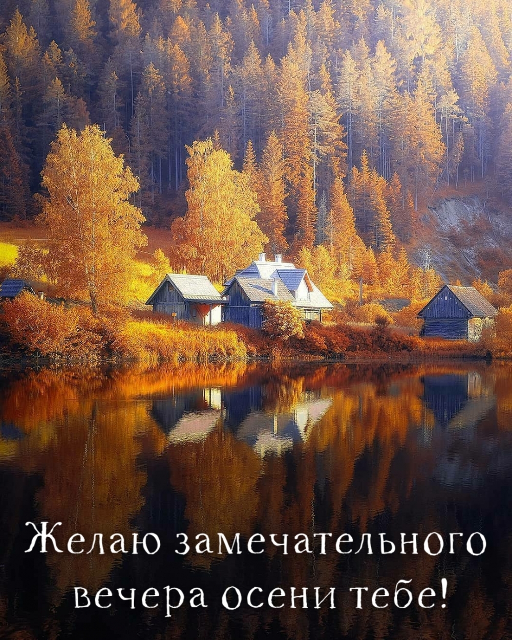 Желаю замечательного вечера осени тебе!