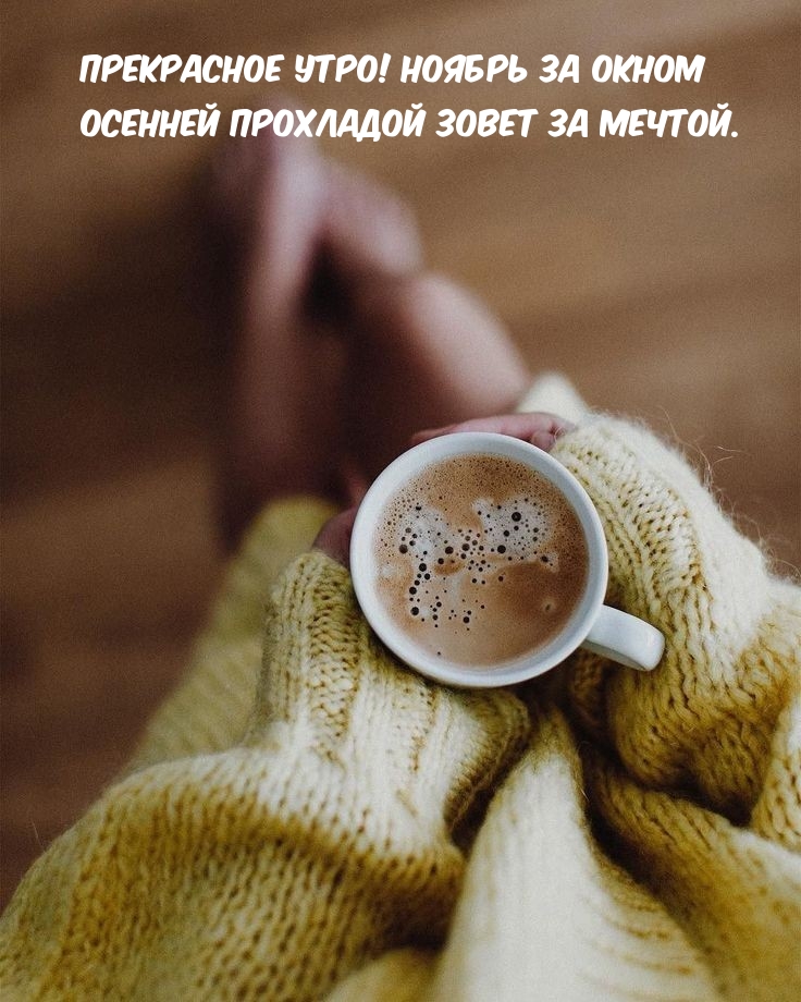 Ноябрь за окном осенней прохладой зовет за мечтой.