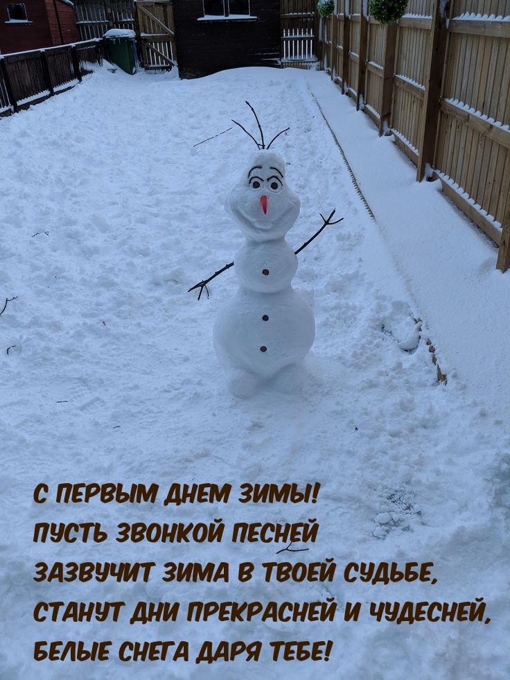 С первым днем зимы! Пусть звонкой песней зазвучит зима