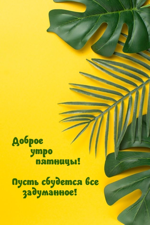 Доброе утро пятницы! Пусть сбудется все задуманное!