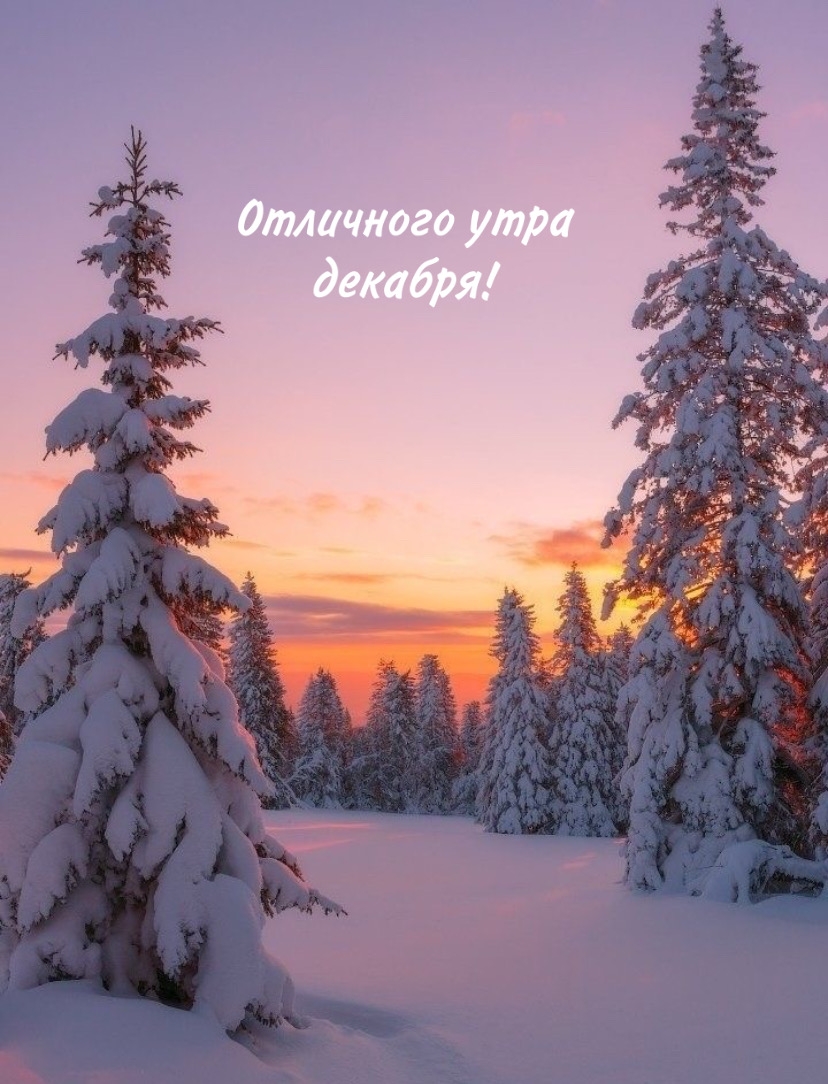 Отличного утра декабря!