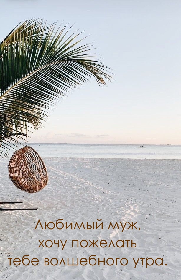 Любимый муж, хочу пожелать тебе волшебного утра.
