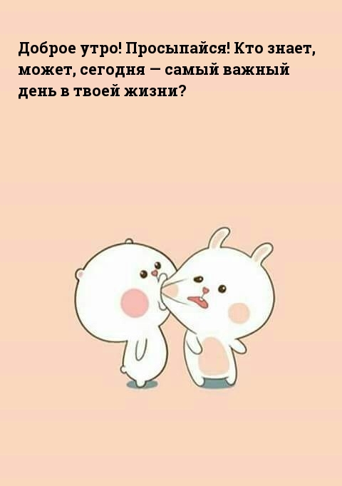 Доброе утро! Просыпайся!
