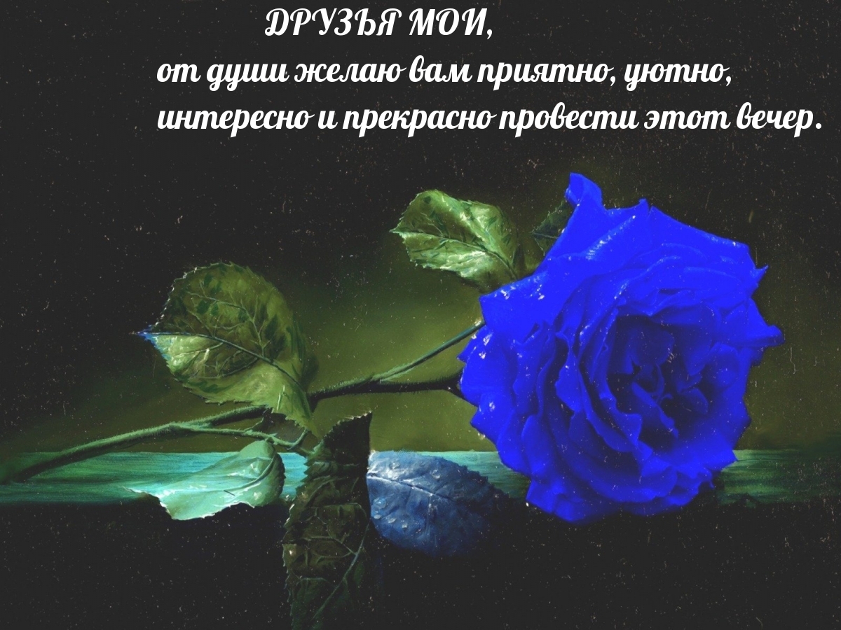 Пожелание хорошего вечера друзьям