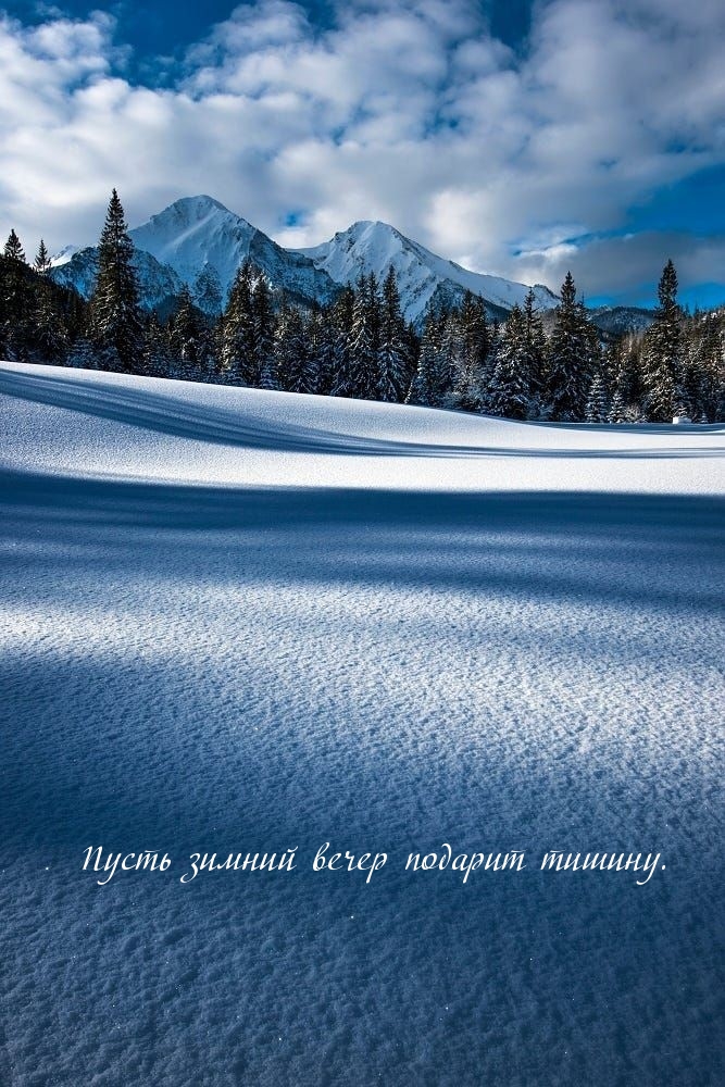 Пусть зимний вечер подарит тишину.