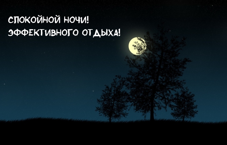 Спокойной ночи! Эффективного отдыха!