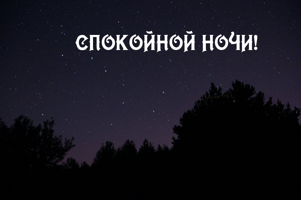 СПОКОЙНОЙ НОЧИ!