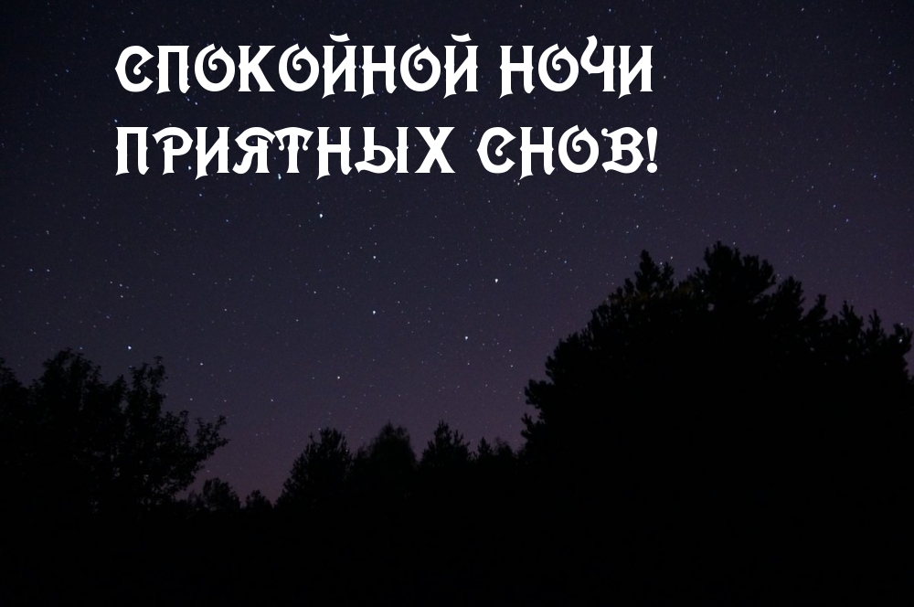 СПОКОЙНОЙ НОЧИ ПРИЯТНЫХ СНОВ!
