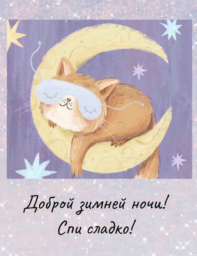 Доброй зимней ночи! Спи сладко!