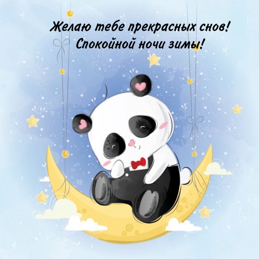 Желаю тебе прекрасных снов! Спокойной ночи зимы!