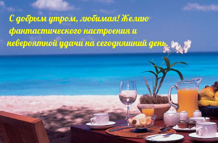 Фантастического настроения и удачи, любимая!