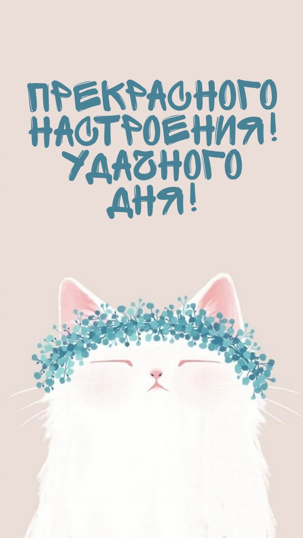 Прекрасного настроения! Удачного дня!