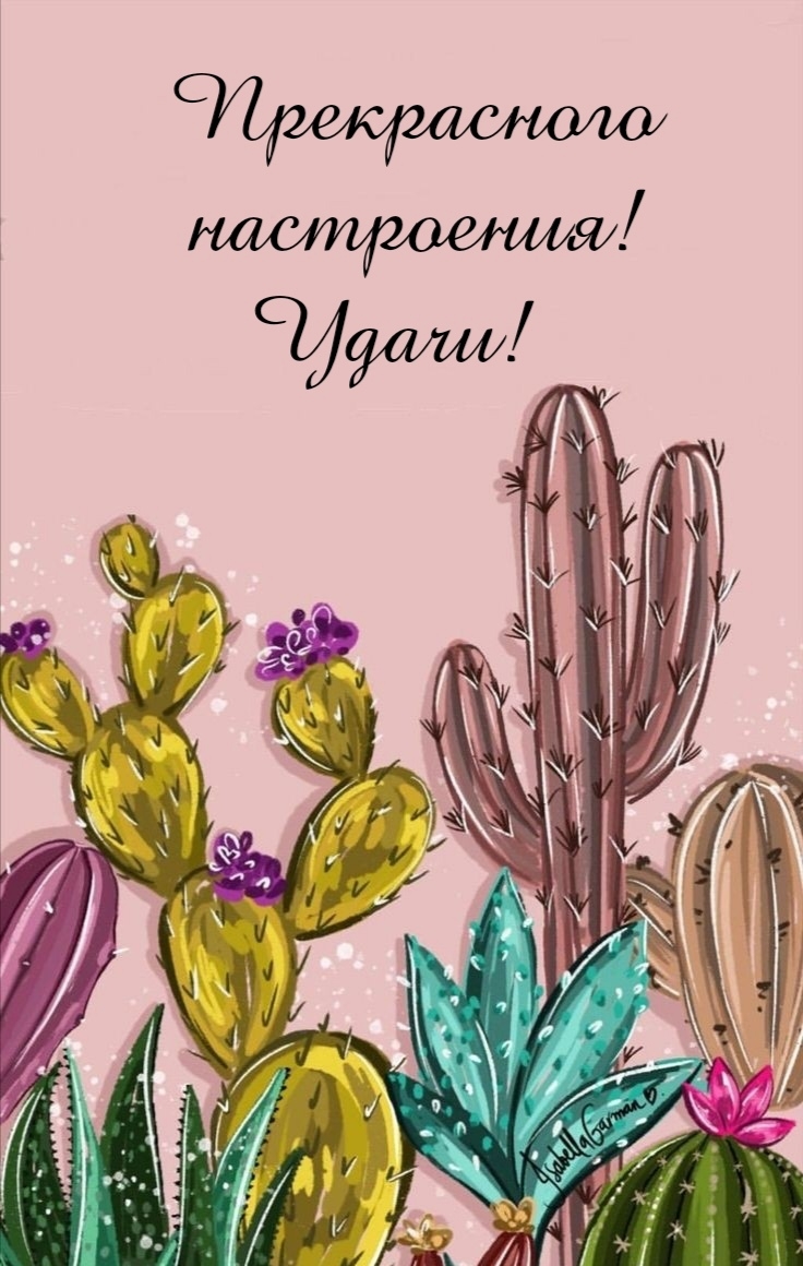 Прекрасного настроения! Удачи!