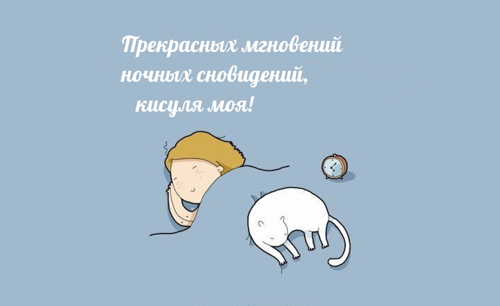 Прекрасных мгновений ночных сновидений, кисуля моя!