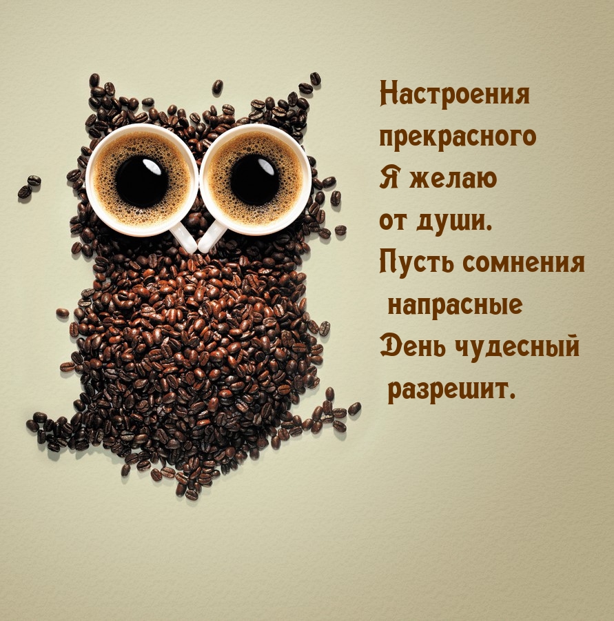 Настроения прекрасного я желаю от души.