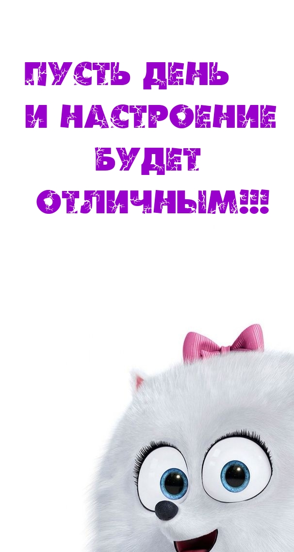 Пусть день и настроение будет отличным!