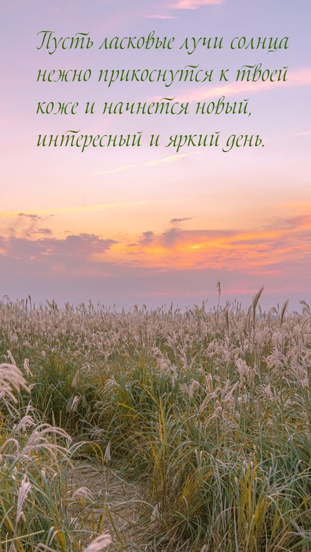 Пусть ласковые лучи солнца нежно прикоснутся к твоей коже