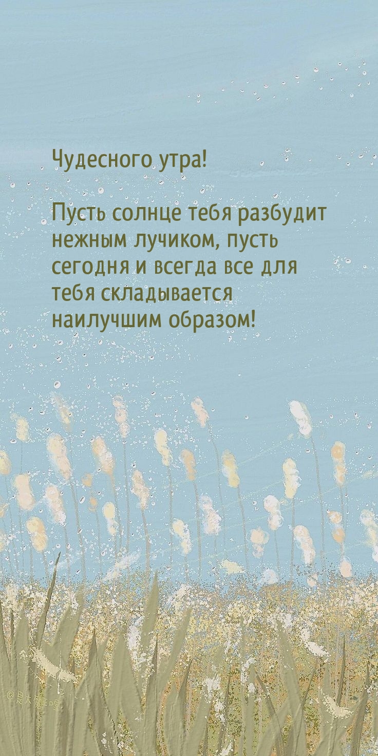 Картинка - Чудесного утра! Пусть солнце тебя разбудит нежным лучиком.