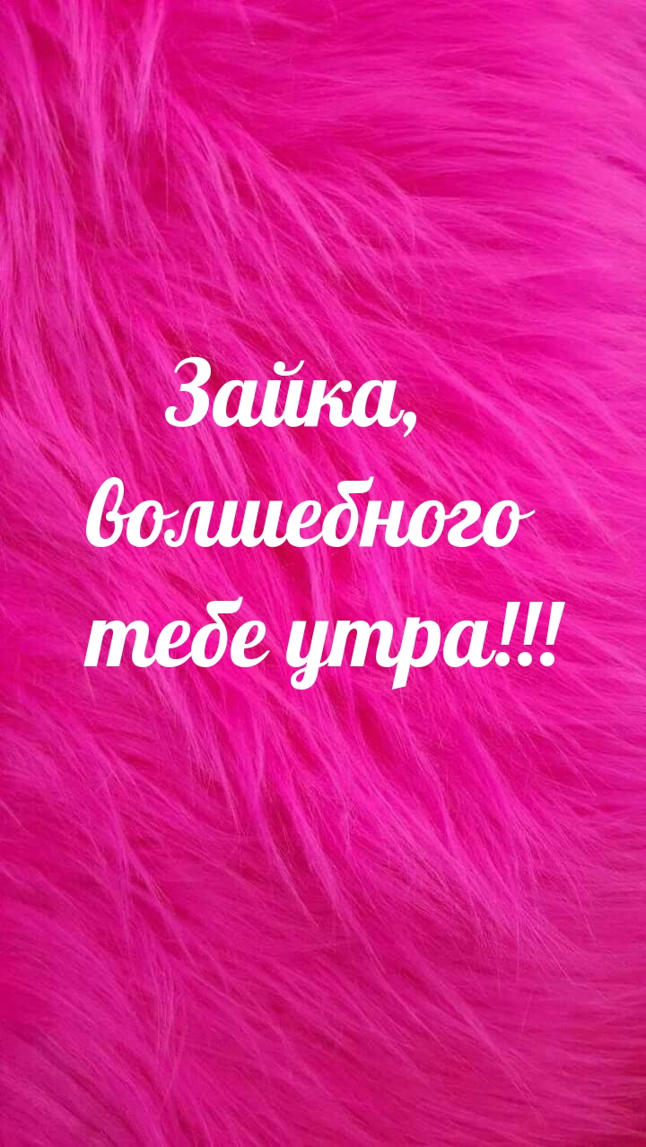 Зайка, волшебного тебе утра!