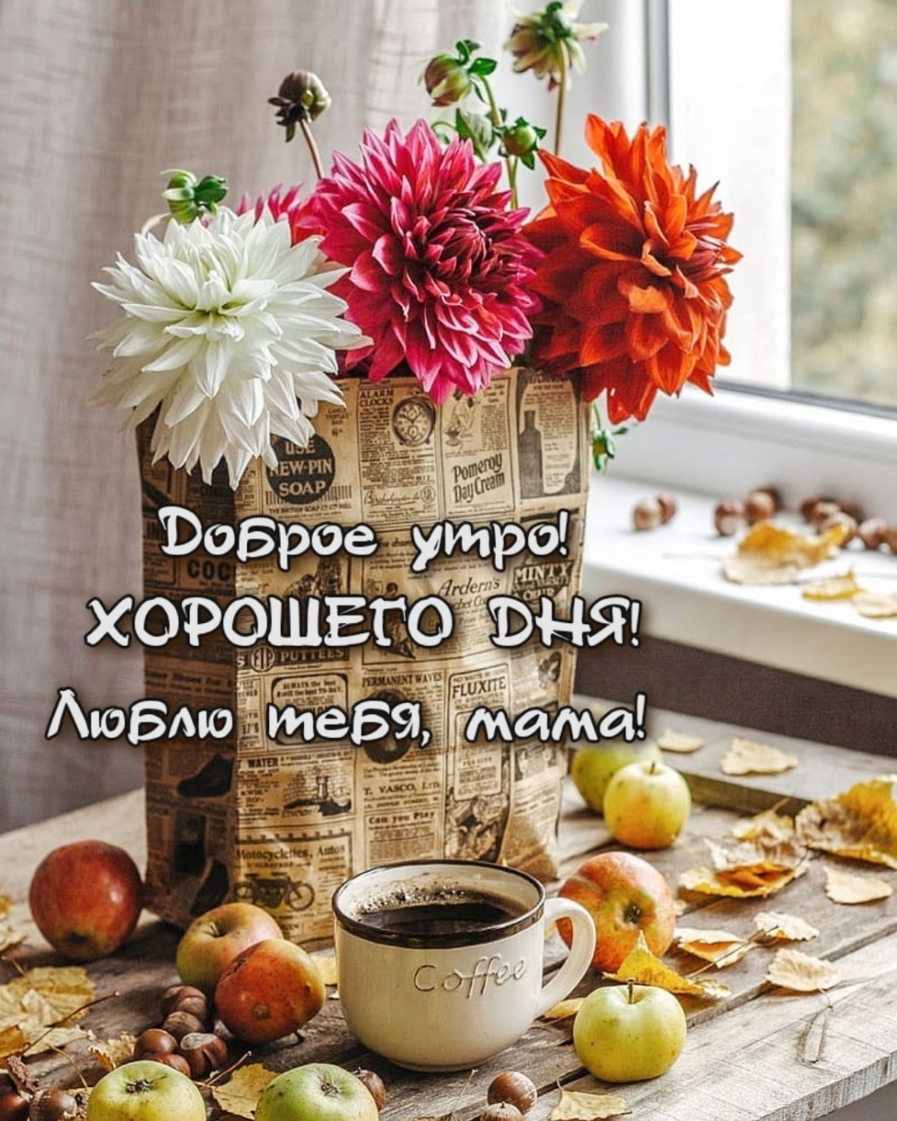 Доброе утро! ХОРОШЕГО ДНЯ! Люблю тебя, мама!
