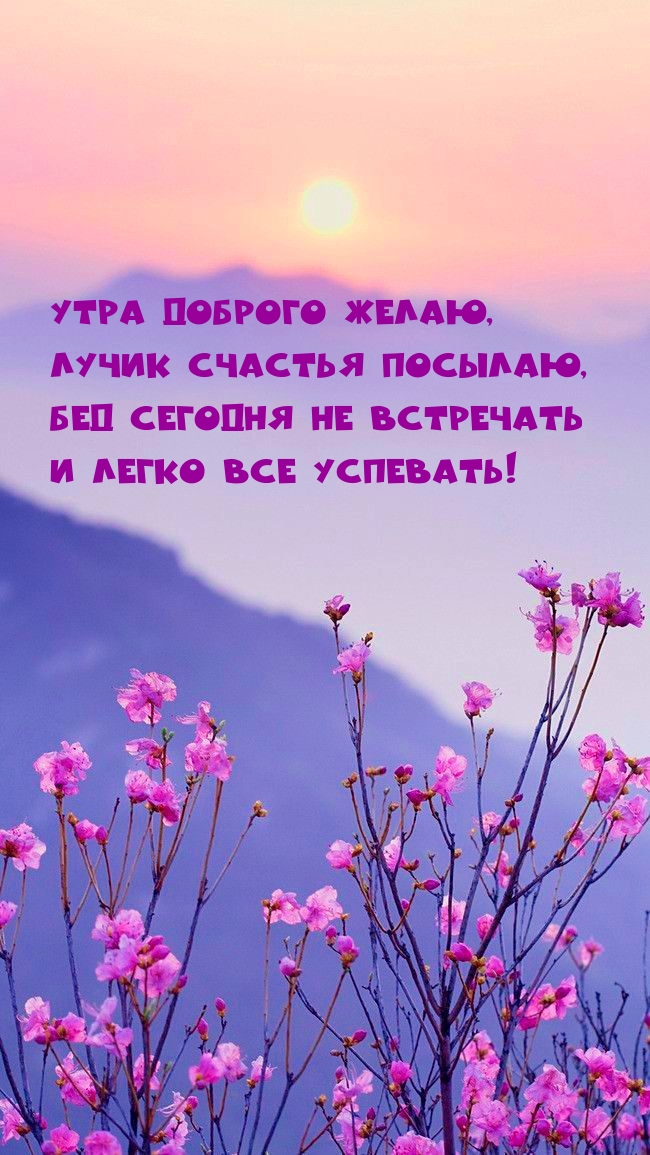 Утра доброго желаю, лучик счастья посылаю