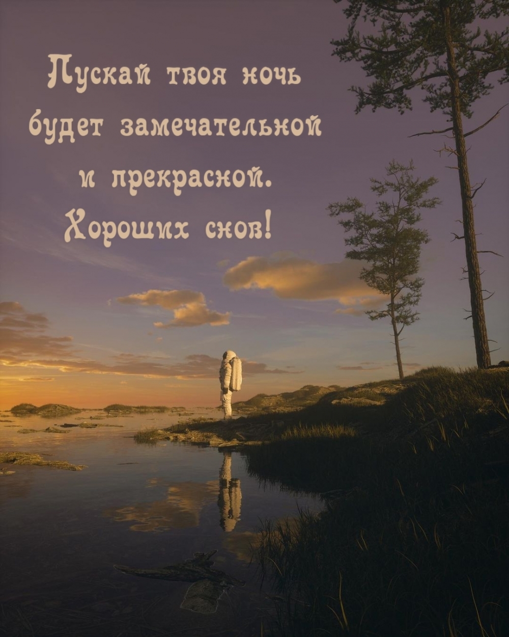 Пускай твоя ночь будет замечательной и прекрасной. Хороших снов!
