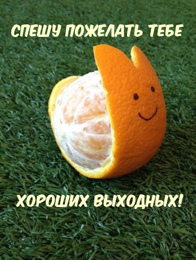 Спешу пожелать тебе хороших выходных!