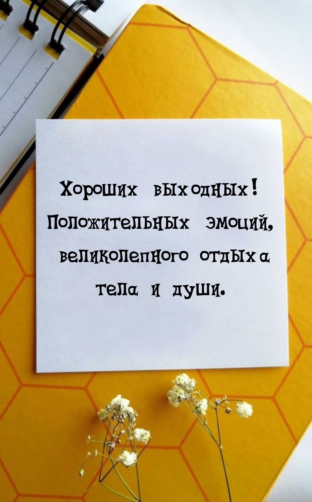 Хороших выходных! Положительных эмоций