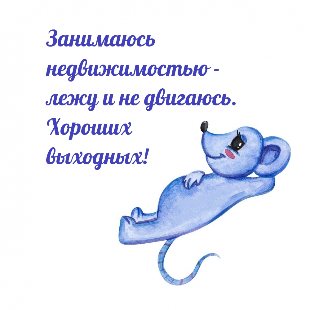 Занимаюсь недвижимостью — лежу и не двигаюсь. Хороших выходных!