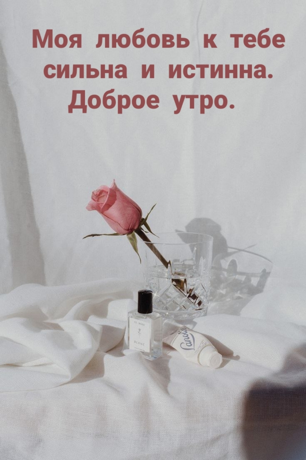 Моя любовь к тебе сильна и истинна. Доброе утро.